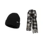 Black Hat+Black Beige Scarf