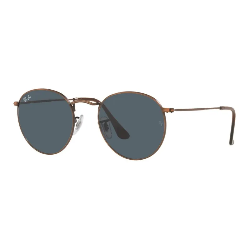 RayBan Metal Round Sunglasses Men's Bronze-0