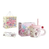 HAPPY Birthday Puppy-Gift Heart[Silicone Straw Lid+Shopping Bag+Greeting Card]