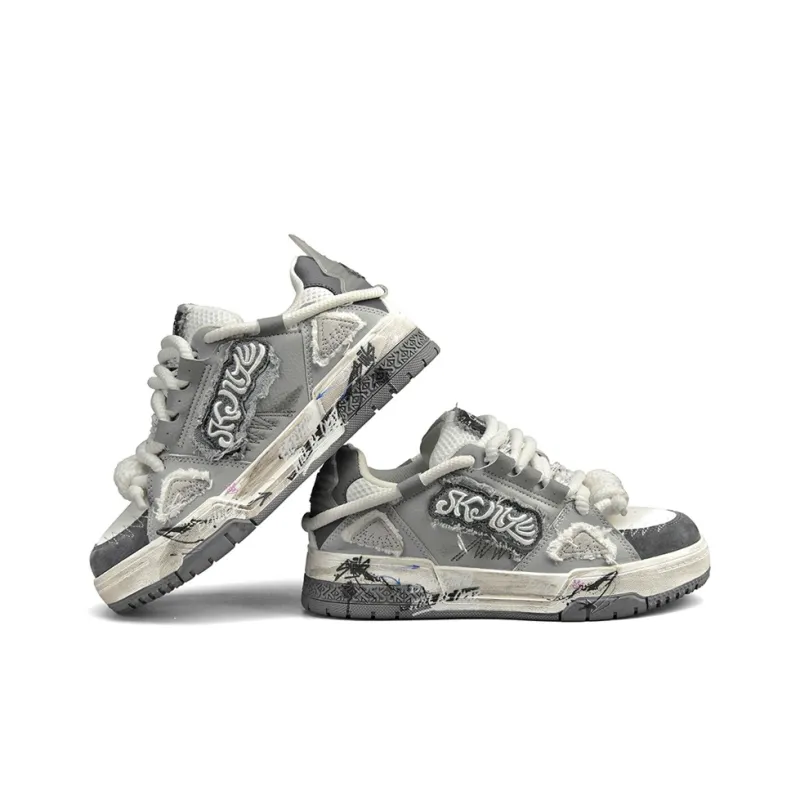 SK.TRIP Anti-Slip Wear-Resistant Lightweight Breathable Height Increasing Low-Top Skateboard Shoes Unisex-4