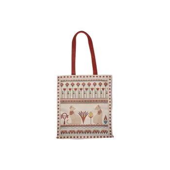 The British Museum Canvas Shoulder Bag Regular Unisex White/Red