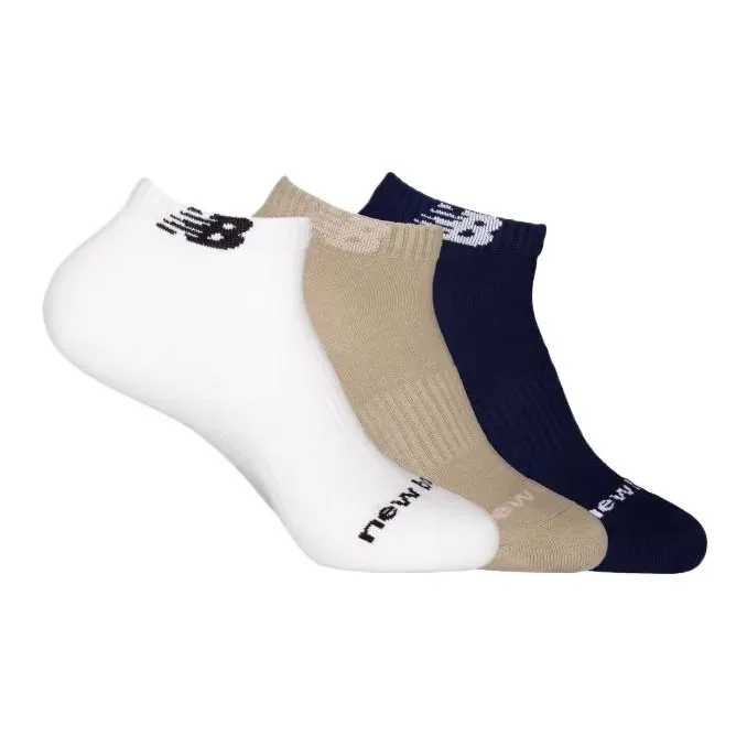 New Balance NB Ankle Socks Unisex 3 Pack White/Khaki/Dark Blue-1