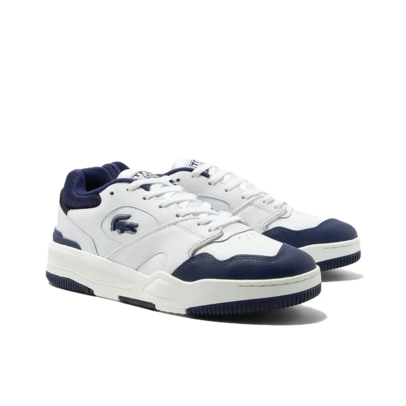 LACOSTE Lineshot Abrasion Resistant Low Top Casual Shoes Men's White Blue-2