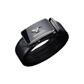 SEPTWOLVES Cow Leather Leather Belts Men's Width: 3.5cm