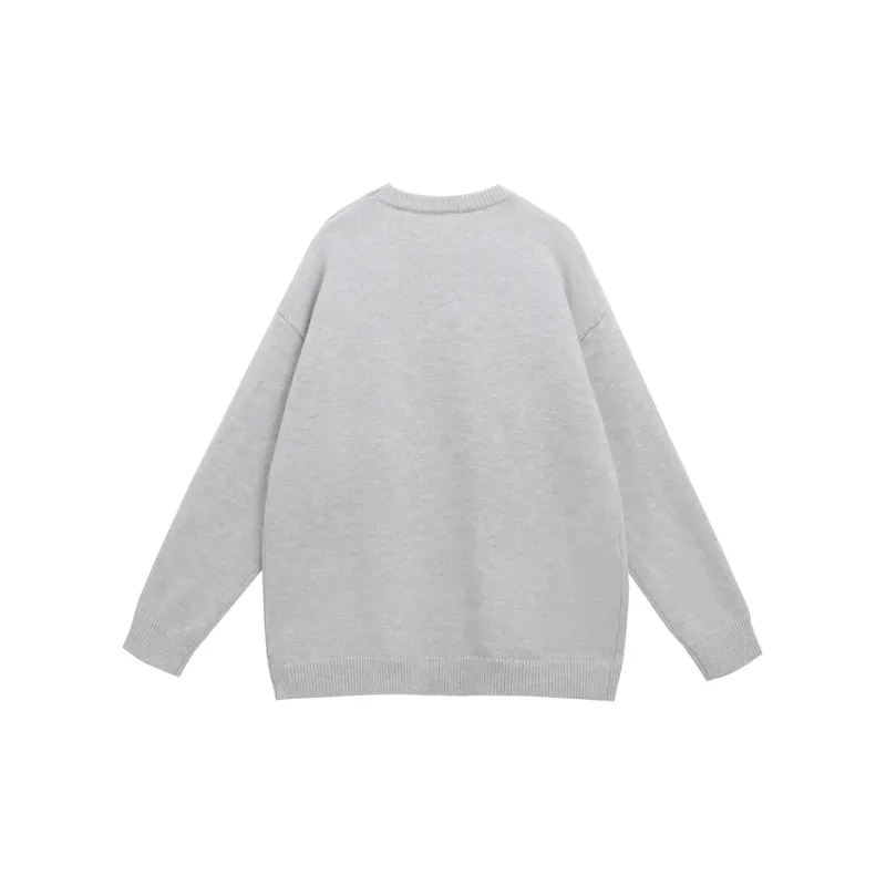 MDLILA Sweater Unisex White Gray-1
