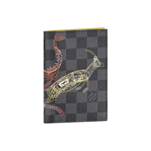 LOUIS VUITTON Coated Canvas Passport Holder Men's Black