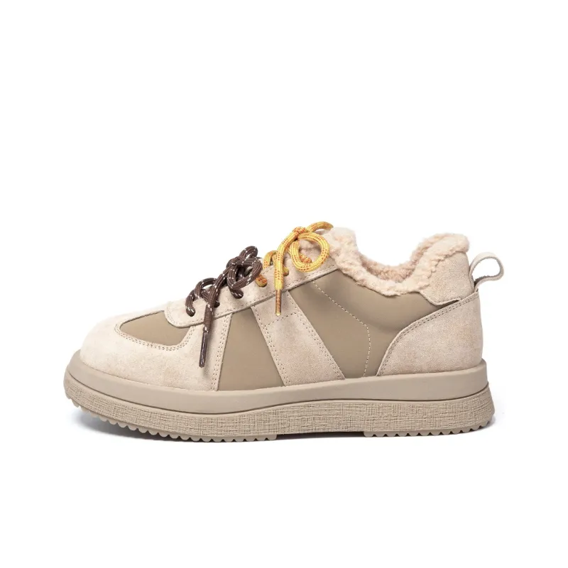 MEIZUSHENGHUI Anti Slip Wear Resistant Lightweight Warm Low Top Casual Shoes Women's-0