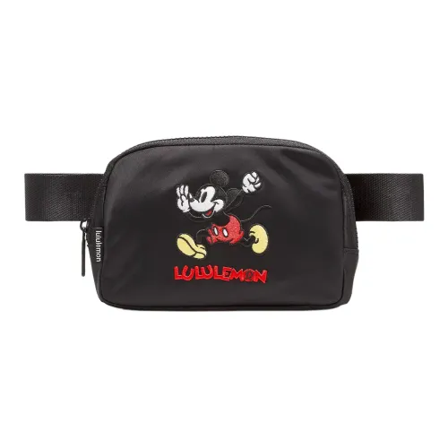 Lululemon × Disney Collaboration Everywhere Nylon One Shoulder Crossbody Fanny Pack Unisex Black