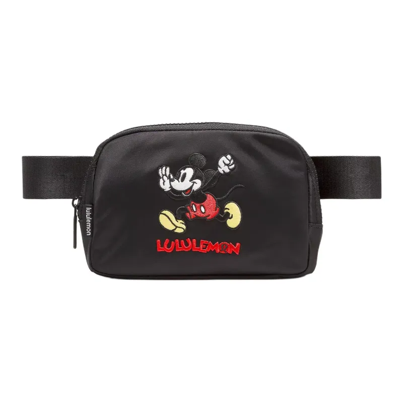 Lululemon × Disney Collaboration Everywhere Nylon One Shoulder Crossbody Fanny Pack Unisex Black-0