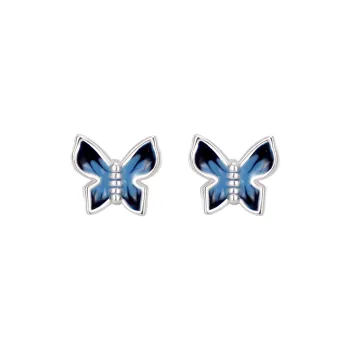 Hi There S999 Silver Stud Earrings Women's