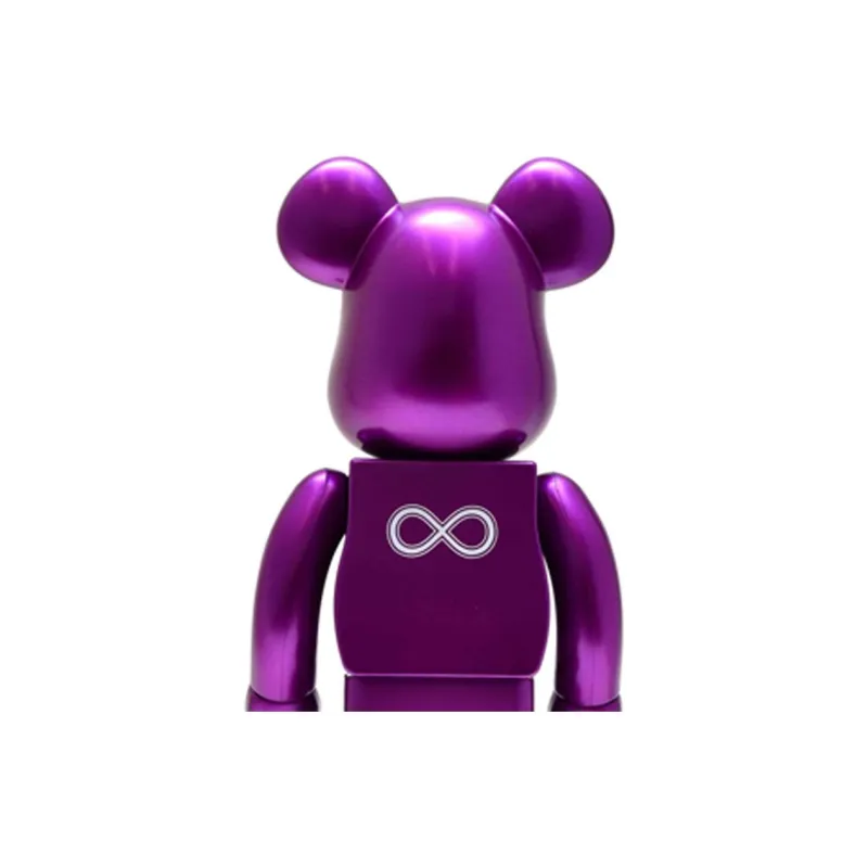 BE@RBRICK 400%100% Macau Noir Gold Black With Neon Futurity Trendy Figures 100%+400%-5
