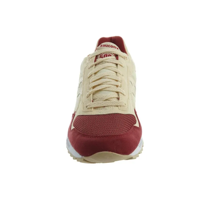Saucony Shadow 5000 Slip-Resistant Breathable Low-Top Casual Running Shoes Men's Beige Red-2