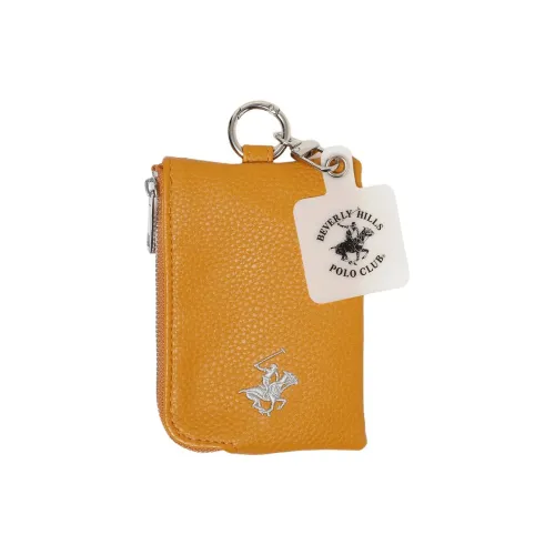 BEVERLY HILLS POLO CLUB PU Shoulder Bag, Crossbody Bag, Cell Phone Pouch Men's Black & Orange