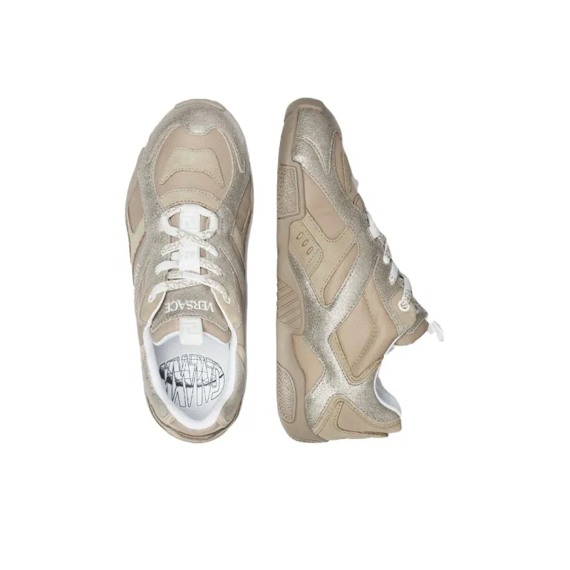 VERSACE Galaxia Low Top Casual Shoes Women's Beige-3