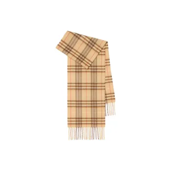 Burberry Checked Fringed Edge Scarf
