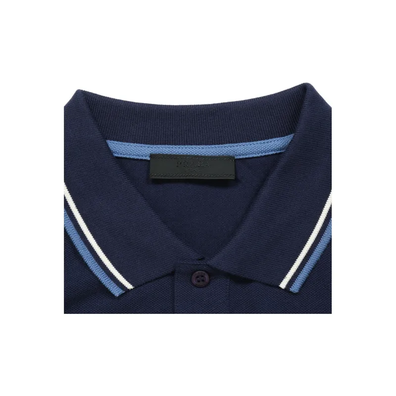 PRADA Polo Shirts Men Navy Blue-3