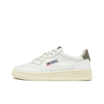 AUTRY Medalist Leather Low White Covert Green Women's