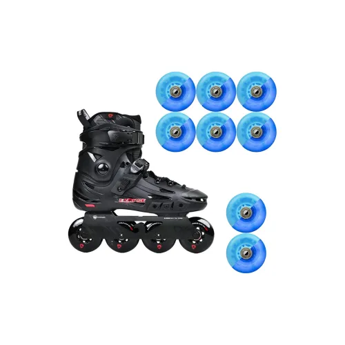 FLYING EAGLE Inline Skates Unisex Black Red+Blue Shimmery Wheel