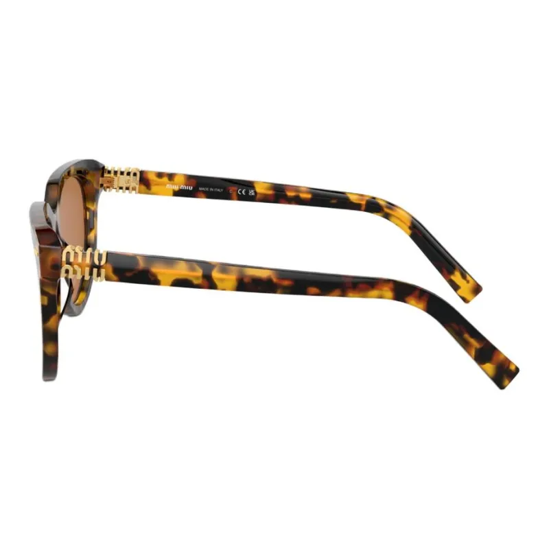 MIU MIU Tortoiseshell effect Round Sunglasses-4