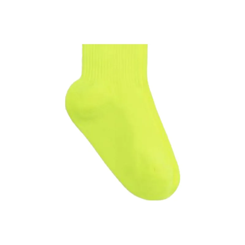 Balenciaga Logo Socks Neon Yellow/Black-3