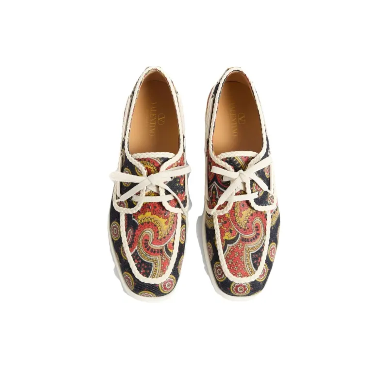 Valentino Palm Avenue Lace-Up Boat Shoes-2