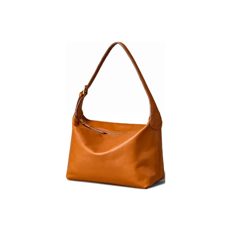 KAISER Vegetable Tanned Cow Leather Crossbody Bag, Shoulder Bag Women's Coffee/Black/Green/Sunset Yellow-7