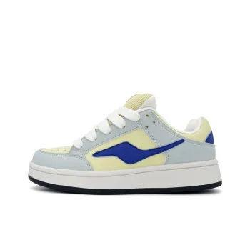 CHERRY&KALIKA Anti Slip And Wear Resistant Lightweight Height Increasing Low Top Skateboard Shoes Women's Blue Yellow