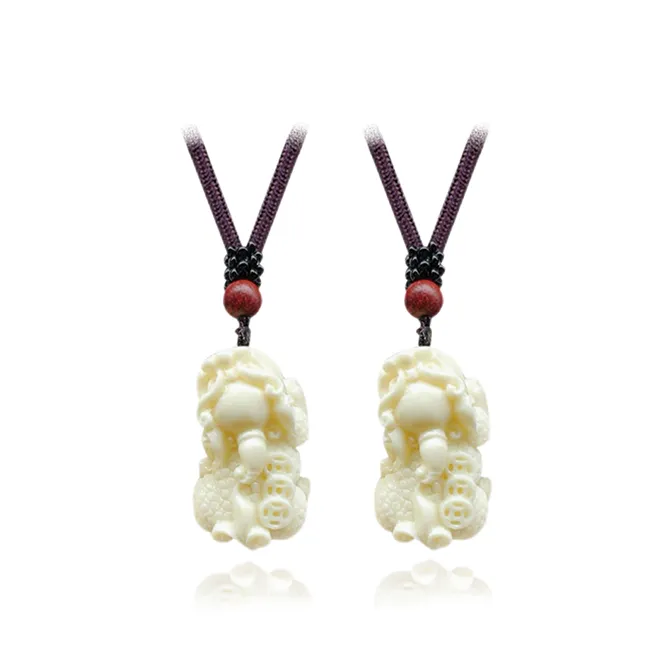 JIACUIYUN Ivory Nut Necklaces Unisex-3