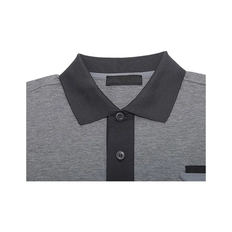 PRADA Polo Shirts Men Gray Multicolor-1