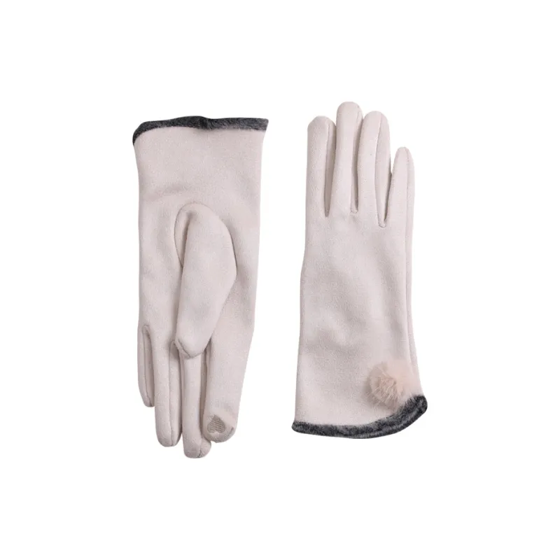 Lagur Suede Knit Gloves Women's-3