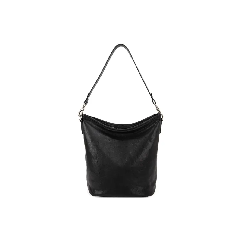 VENOF Cow Leather Portable Crossbody Bag Shoulder Bag Small Size Women's Lihai Black/Twilight Black-7