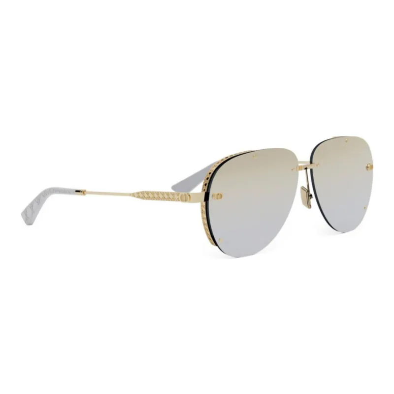 DIOR Oval Sunglasses Unisex Gold-1