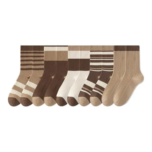 Lan Miao Mid Calf Socks Women's 10 Pack