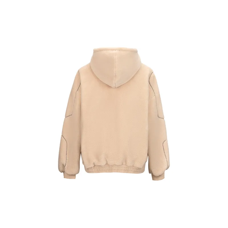 GRKC Velvet feel Coat Unisex Beige-2