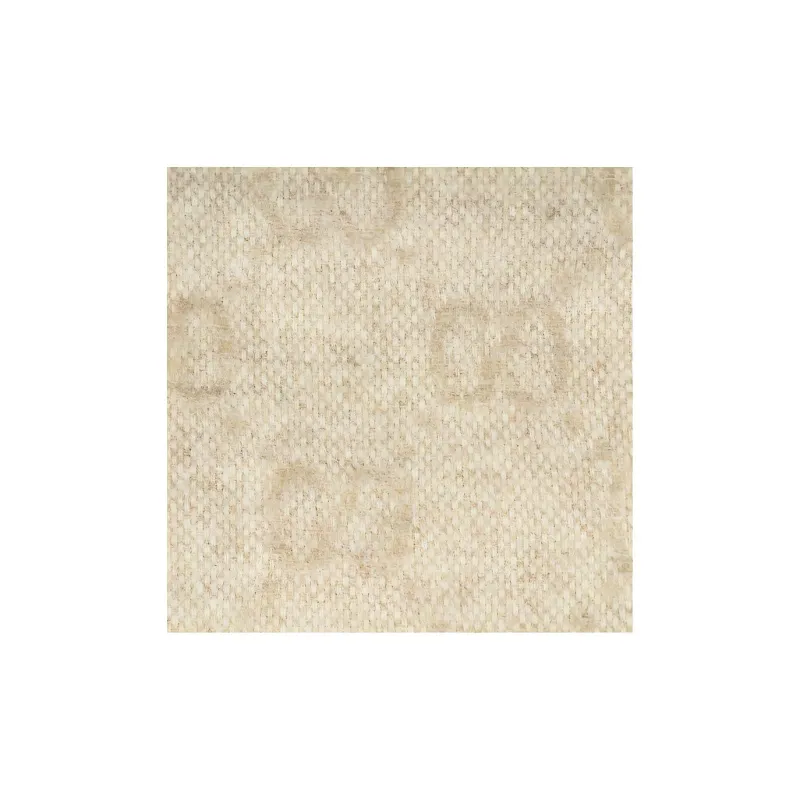 GUCCI Wool Knit Scarves Unisex Cream-2