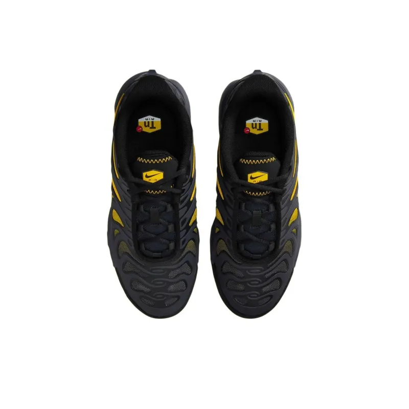 Nike Air Max Plus Anti Slip Wear Resistant Low Top Running Shoes Unisex Black Yellow-3