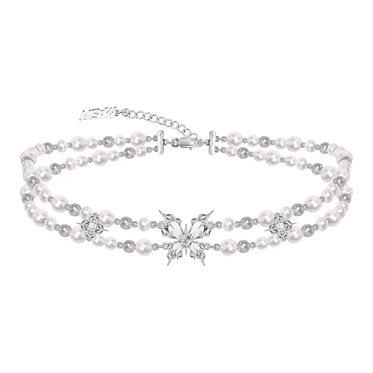 Masw Copper Alloy Faux Pearl Necklaces Women's-5