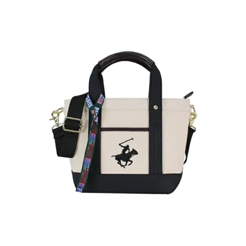 BEVERLY HILLS POLO CLUB Cotton Fabric Shoulder Bag Crossbody Bag Womens Gray & Black