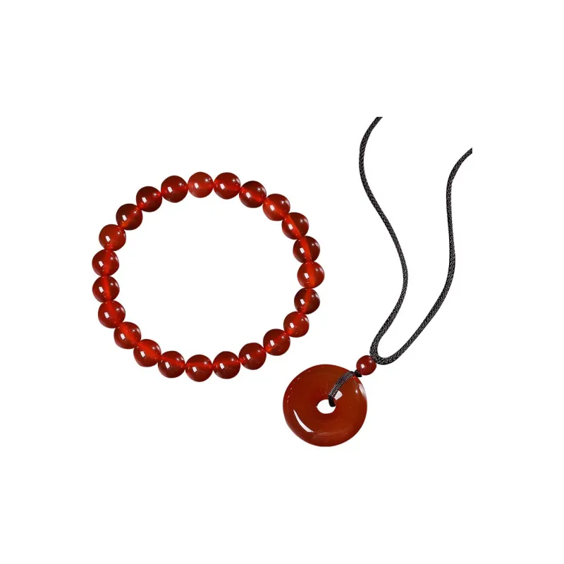 Cuiya Golden Building Chalcedony Necklaces Unisex-0