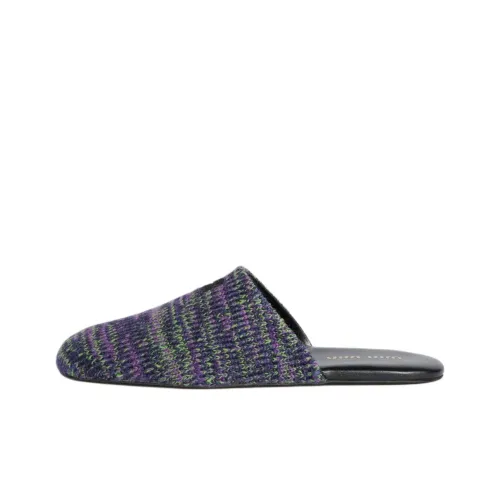 MIU MIU Upcycled Wrap toe Slippers Women's Purple