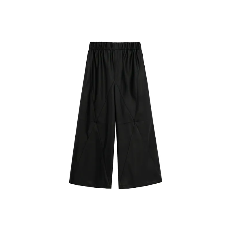 MOSIIMORII Leather Pants Women's Black-1