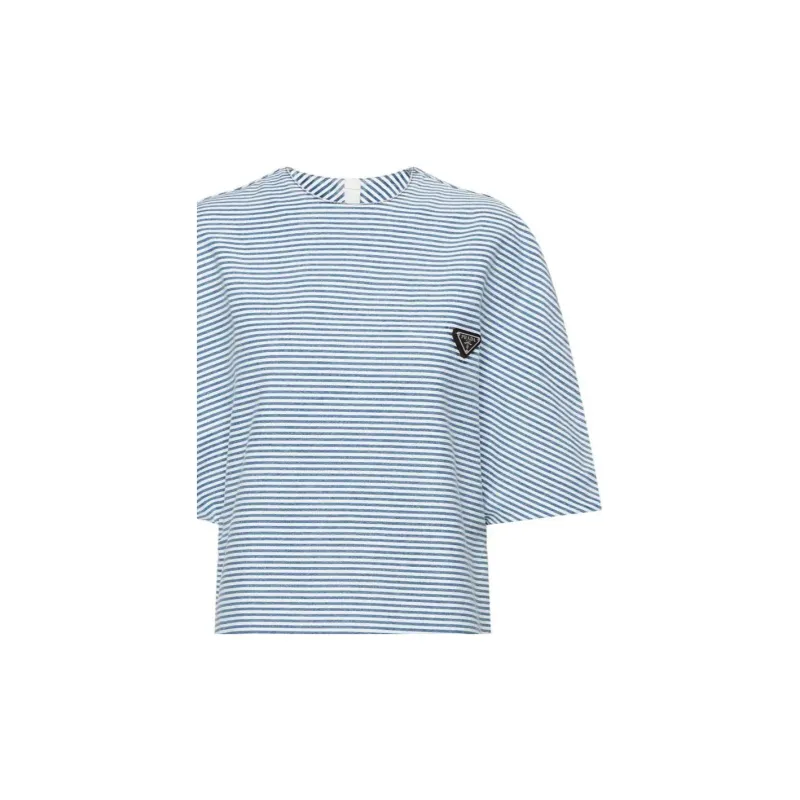 PRADA SS22 Short-Sleeved Dresses Women's Blue-1