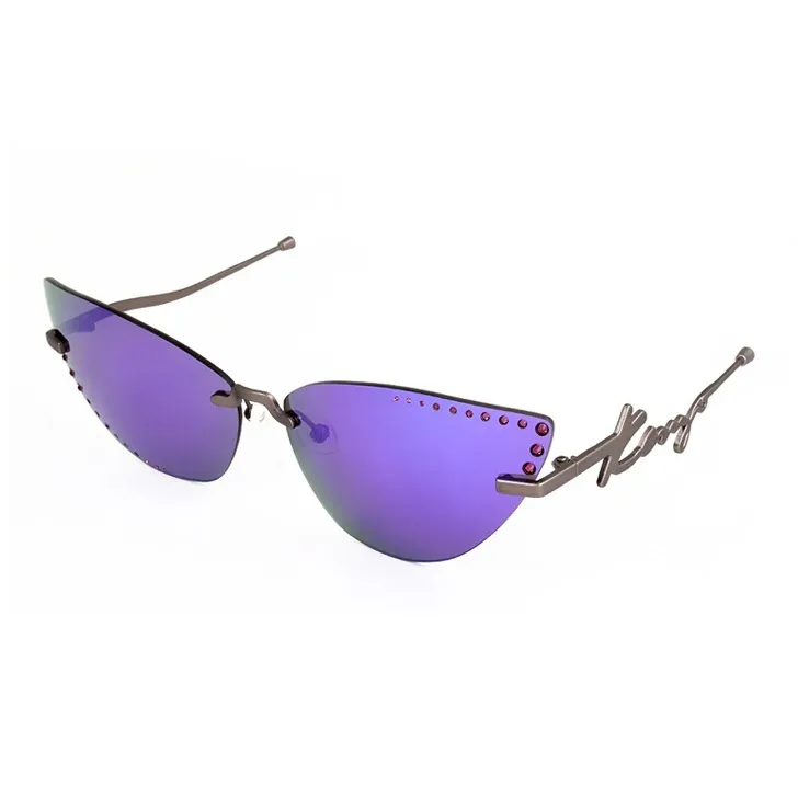 KENZO Metal Cat Eye Sunglasses Women's Purple-0