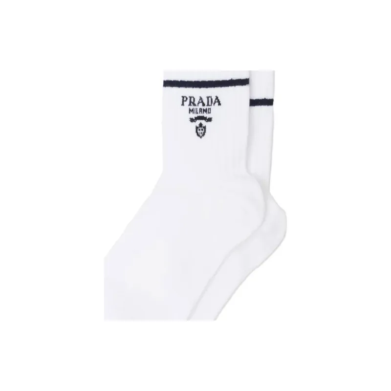 PRADA Unisex Mid-Calf Socks-3