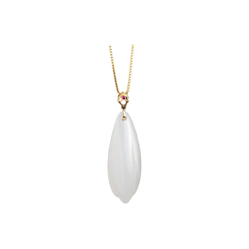 FANHAOGANG JADE Hetian Jade Necklaces White Jade Women's-0