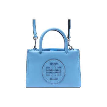TORY BURCH Ella Synthetic Leather Tote Bag, Shopping Bag, Shoulder Bag, Crossbody Bag, Handbag Mini Women's Sky Blue