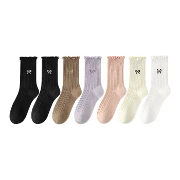 Lan Miao Mid Calf Socks Women's 7 Pack