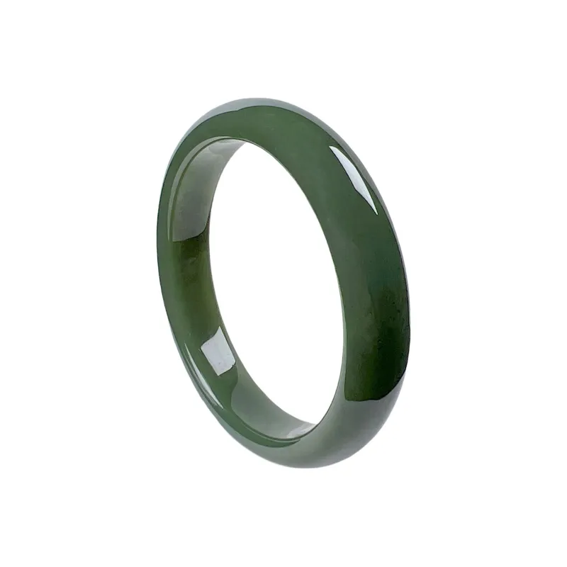 SIYIJIA Hetian Jade Bangles Green Jade Women's-0