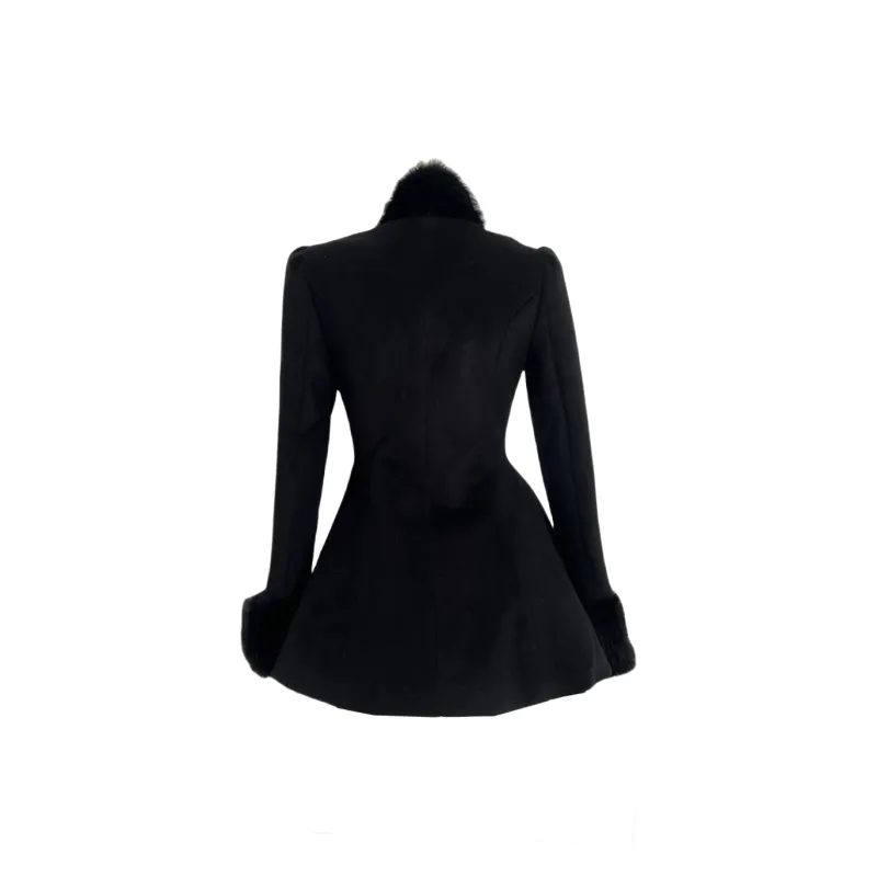 TUSHIFEI Velvet feel Coat Women's Black-1