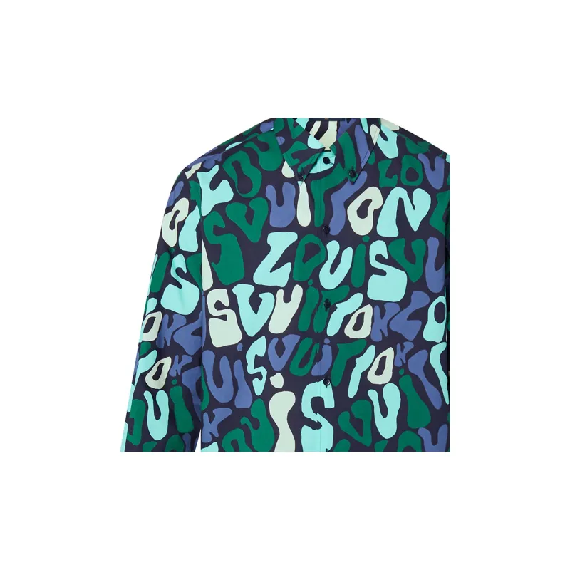 LOUIS VUITTON Shirt Men's Green-5